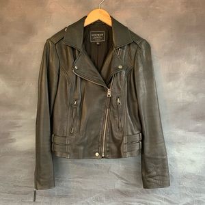 Lucky Brand Leather Moto Jacket